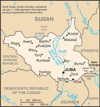 South Sudan Embassy Map
